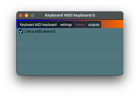 Keyboard MIDI keyboard | outputs