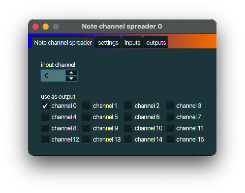 note channel spreader
