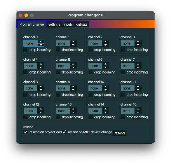 Program changer